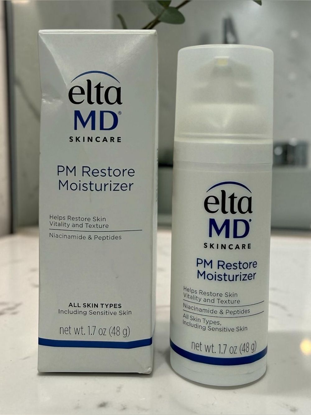 EltaMD PM Restore Facial Moisturizer 1.7oz Night Cream Skin Repair EXP: 6/28